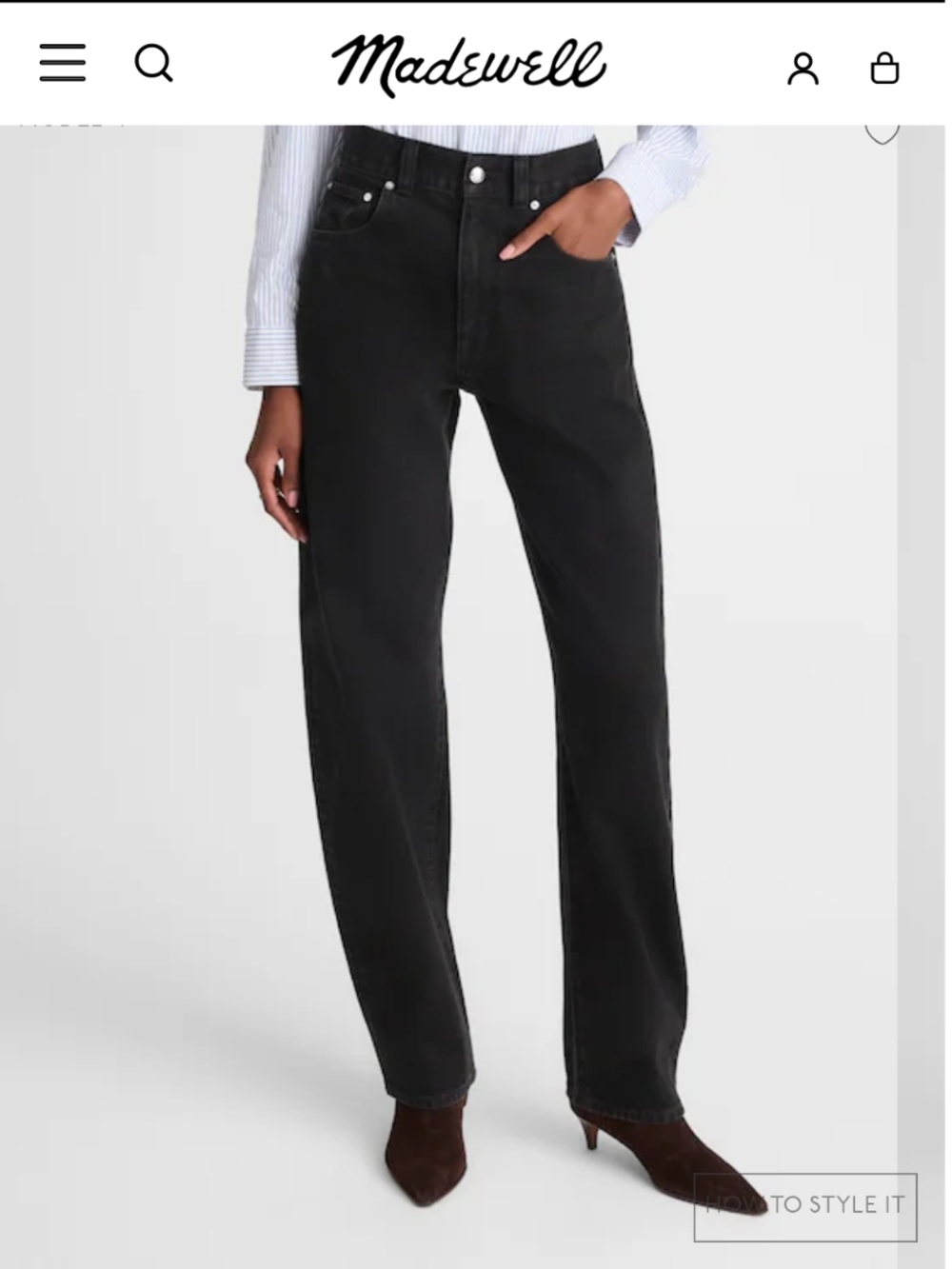 Madewell Black Wash Balloon Jeans